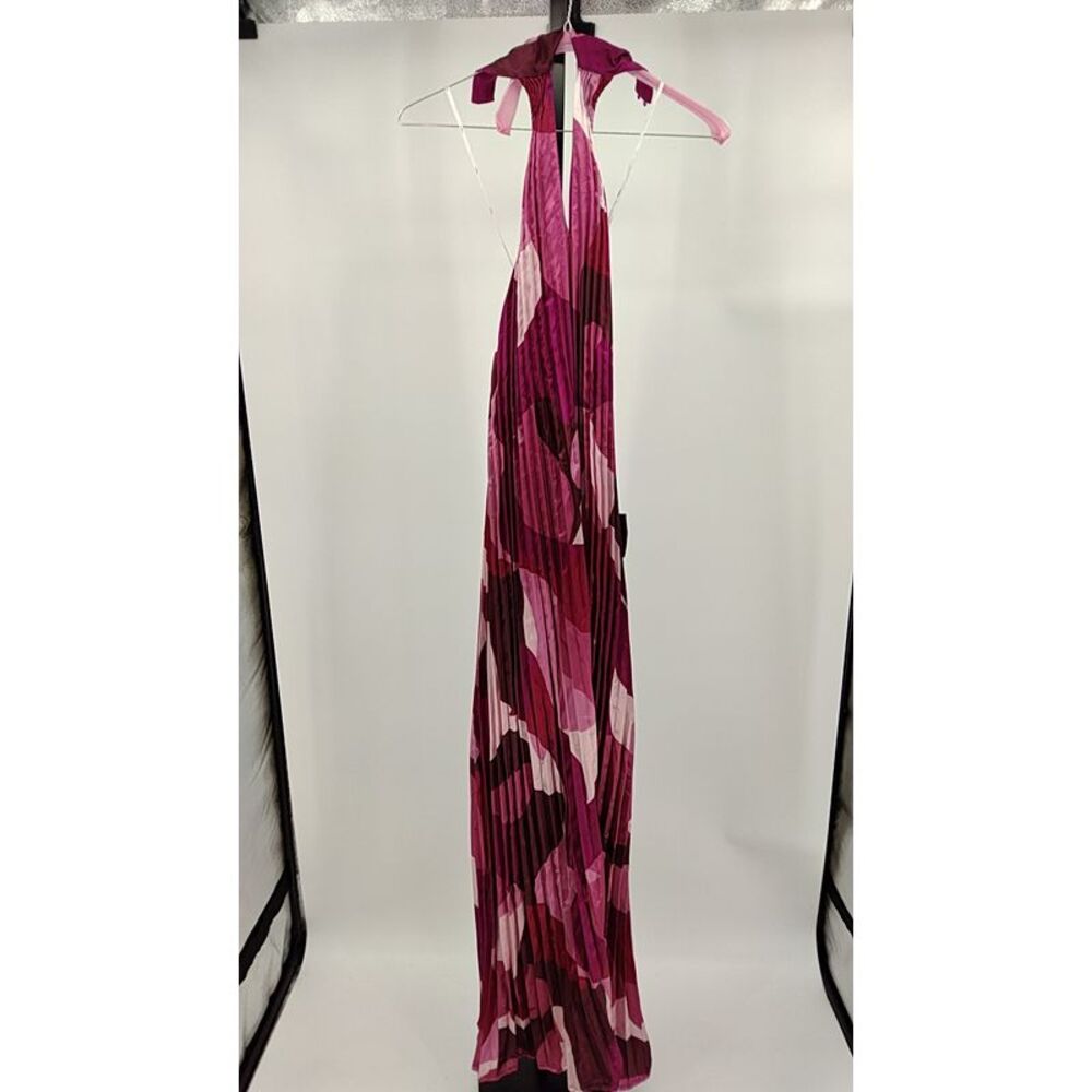 Lulu's Pink Multi Halter Maxi Dress
